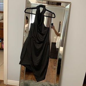 Black evening cocktail dress